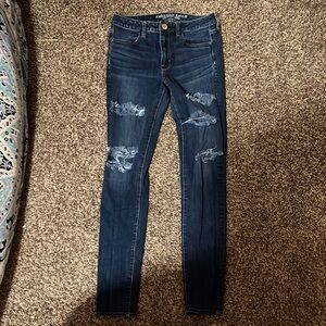 Super stretch Dark wash American Eagle Jeans 🦅